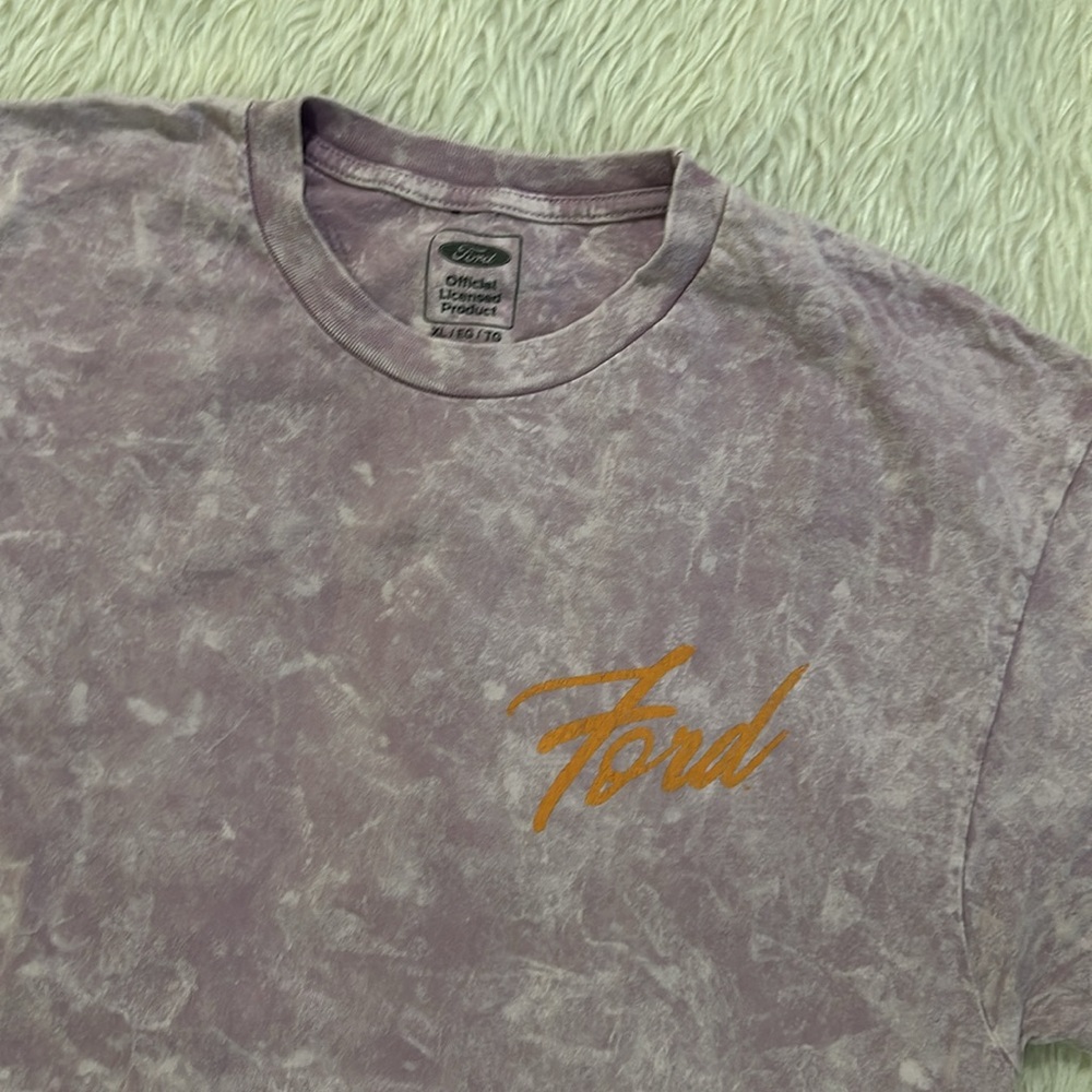 Ford thunder bird purple tie dye distressed t shirt size xl - Picture 2 of 5